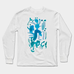 Water Color Pattern - Abstract Long Sleeve T-Shirt